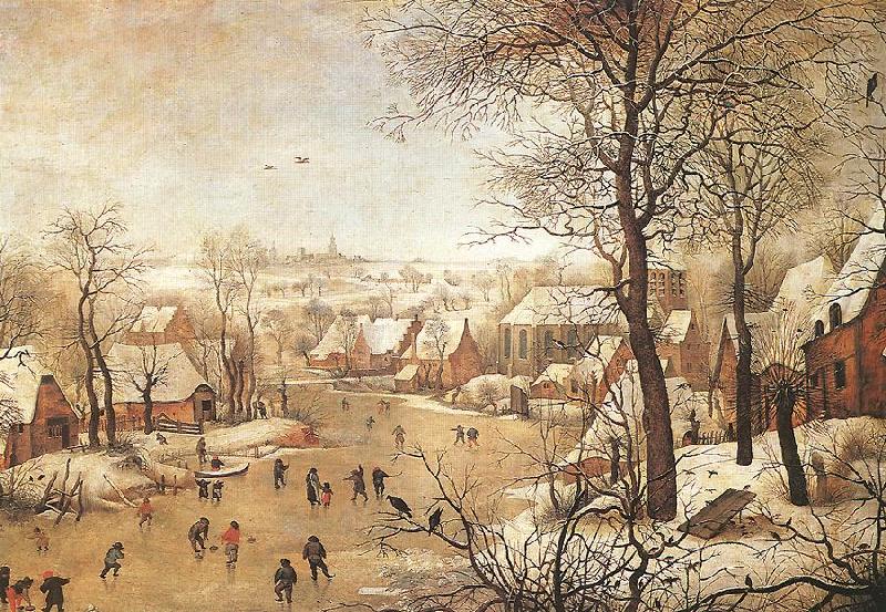 BRUEGHEL, Pieter the Younger Winter Landscape with a Bird-trap china oil painting image